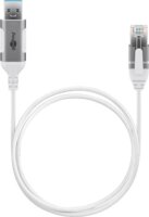 goobay USB-A 3.2 Gen1 - RJ-45 Ethernet Adapterkábel 5m - Fehér