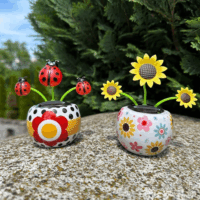 Napelemes táncoló Napraforgó virág dekoráció ajándéktárgy