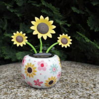 Napelemes táncoló Napraforgó virág dekoráció ajándéktárgy