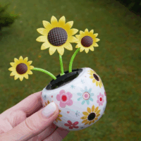 Napelemes táncoló Napraforgó virág dekoráció ajándéktárgy