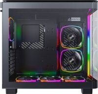 Montech KING 95 PRO Midi Torony Számítógépház + 4db 120mm ARGB + 2db 140mm ARGB ventilátor - Fekete