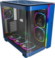 Montech KING 95 PRO Midi Torony Számítógépház + 4db 120mm ARGB + 2db 140mm ARGB ventilátor - Kék