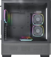 Montech SKY TWO Midi Torony Számítógépház + 4db 120mm ARGB ventilátor - Fekete