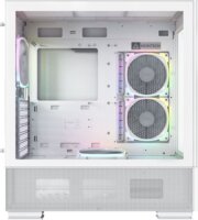 Montech SKY TWO Midi Torony Számítógépház + 4db 120mm ARGB ventilátor - Fehér