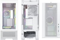 Montech SKY TWO Midi Torony Számítógépház + 4db 120mm ARGB ventilátor - Fehér