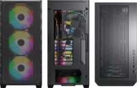 Montech AIR 903 MAX Midi Torony Számítógépház + 4db 140mm ARGB ventilátor - Fekete