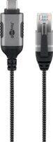 Goobay USB-C 3.2 Gen2 - RJ-45 Ethernet Adapterkábel 5m - Szürke