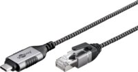 Goobay USB-C 3.2 Gen2 - RJ-45 Ethernet Adapterkábel 5m - Szürke