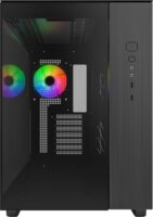 Montech KING 65 PRO Midi Torony Számítógépház + 2db 140mm + 1db 120mm ARGB ventilátor - Fekete