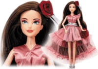 Kids Hits Emily Grace Barna hajú baba Rózsaszín ruhában