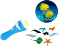 Projektoros LED zseblámpa állatfigurákkal - Tengeri állatok