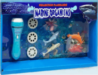 Projektoros LED zseblámpa állatfigurákkal - Tengeri állatok