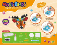 Magic Beads Kulcstartó készítő szett 1000 darab gyönggyel és vadállat mintákkal