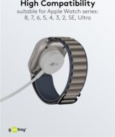 Goobay 65343 Apple Watch töltő 1m - Fehér