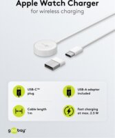 Goobay 65343 Apple Watch töltő 1m - Fehér