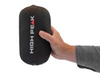 High Peak Ultra Pak 500 ECO Bal cipzáras Hálózsák 205 x 75 cm (4 / 16 °C) - Sötétzöld / Piros