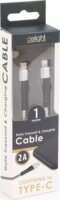 Delight 554341 Lightning apa - USB-C apa Töltő- és adatkábel 1m - Szürke