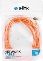 S-link SL-CAT603TR UTP CAT6 RJ45 Patch Kábel 3m - Narancssárga