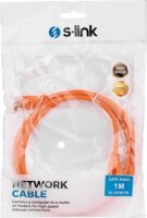 S-link SL-CAT601TR UTP CAT6 RJ45 Patch Kábel 1m - Narancssárga