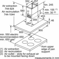 Neff I95BBE2N0 Sziget Páraelszívó Szagelszívó - Inox