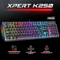 Spirit of Gamer XPERT K250 Mechanikus Vezetékes Gamer Billentyűzet HUN - Fekete