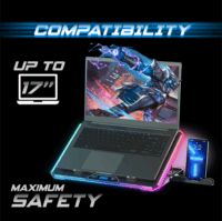 Spirit of Gamer Airblade1300 RGB 17" Laptop Hűtőpad - Fekete