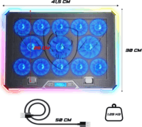 Spirit of Gamer Airblade1300 RGB 17" Laptop Hűtőpad - Fekete