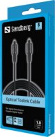 Sandberg Toslink apa - Toslink apa optikai kábel 1.8m - Fekete
