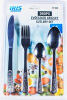 Iris KT-558 Drops Rozsdamentes acél evőeszköz szett - Ezüst (16 db)