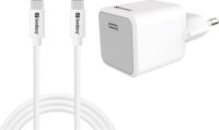 Sandberg USB-C apa - USB-C apa 2.0 Adat- és töltőkábel 1 - Fehér