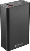 Sandberg Travel Powerbank USB-A / USB-C 20000mAh 65W - Fekete