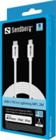 Sandberg USB-C apa - Lightning apa Adat- és töltőkábel 2m - Fehér