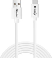 Sandberg USB-C apa - USB-A apa 2.0 Adat- és töltőkábel 2m - Fehér