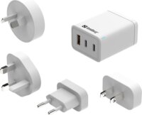 Sandberg 2xUSB-C / USB-A Univerzális Hálózati Töltő Adapter 65W - Fehér
