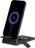 Sandberg 3in1 Wireless Telefon tartó/töltő 15W - Fekete