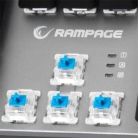 Rampage KB-R28 Blade Plus Vezetékes Mechanikus Gamer Billentyűzet HUN - Fekete