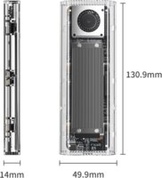 Orico TCM2-G20-S USB Külső M.2 SSD Ház - Átlátszó
