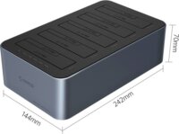Orico 6656C3-C-EU-GY-BP HDD/SSD Dokkoló és klónozó állomás (USB-C 3.1 Gen1 - SATA)