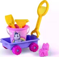 Homokozó készlet húzós kiskocsiban - Unikornis