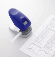 Plus Line Japan asztali kapocsmentes 10 lap kapacitású tűző- és lyukasztógép - Kék