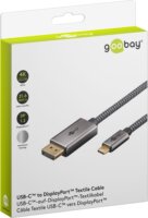 Goobay USB-C - DisplayPort 4K Átalakító kábel 3m - Fekete/Ezüst