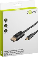 Goobay USB-C - DisplayPort 4K Átlakító kábel 1m - Fekete