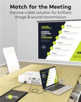 Goobay USB-C - DisplayPort 4K Átlakító kábel 1m - Fekete