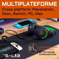 The G-Lab KORP YTTRIUM Vezetékes Gamer Fejhallgató Headset - Fekete