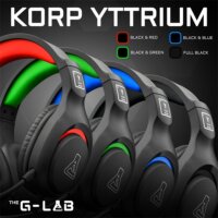The G-Lab KORP YTTRIUM Vezetékes Gamer Fejhallgató Headset - Fekete
