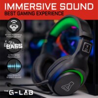 The G-Lab KORP YTTRIUM Vezetékes Gamer Fejhallgató Headset - Fekete