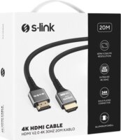 S-Link SLX-HD4K15 HDMI 1.4 apa - HDMI 1.4 apa Kábel 20m - Fekete
