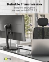 Goobay USB-C - HDMI 4K Átalakító kábel 1m - Fekete/Ezüst