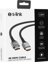 S-Link Kábel - SLX-HD4K015 HDMI 2.0 apa - HDMI 2.0 apa Kábel 1.5m - Fekete