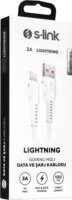 S-Link SL-X242 USB-A apa - Lightning apa Adat- és töltőkábel 1m - Fehér
